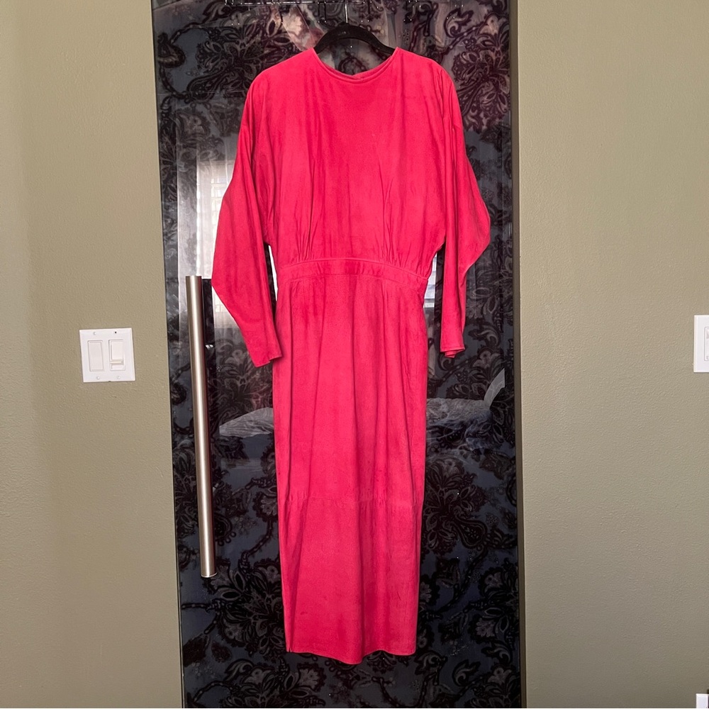 VAKKO vintage suede dolman sleeve dress • size 4‎